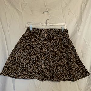 Good Luck Gem Cheetah Skirt with Wooden Buttons